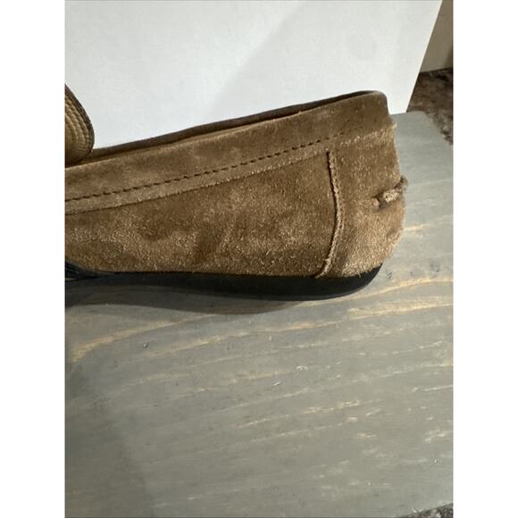 Prada Suede & Alligator/Crocodile Trim Loafers Shoes Size 10 - Picture 11 of 16